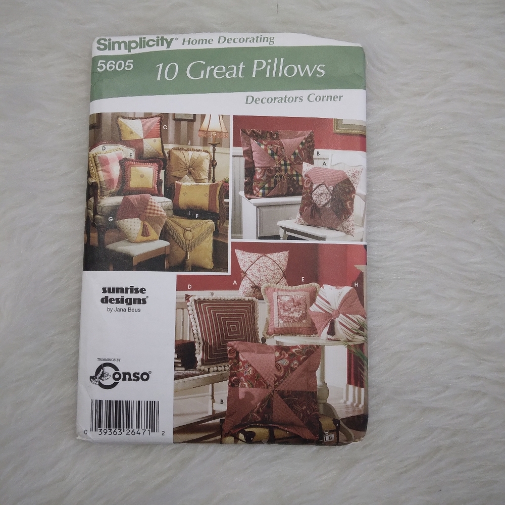 SIMPLICITY 5605 Decorators Corner 10 Great Pillows